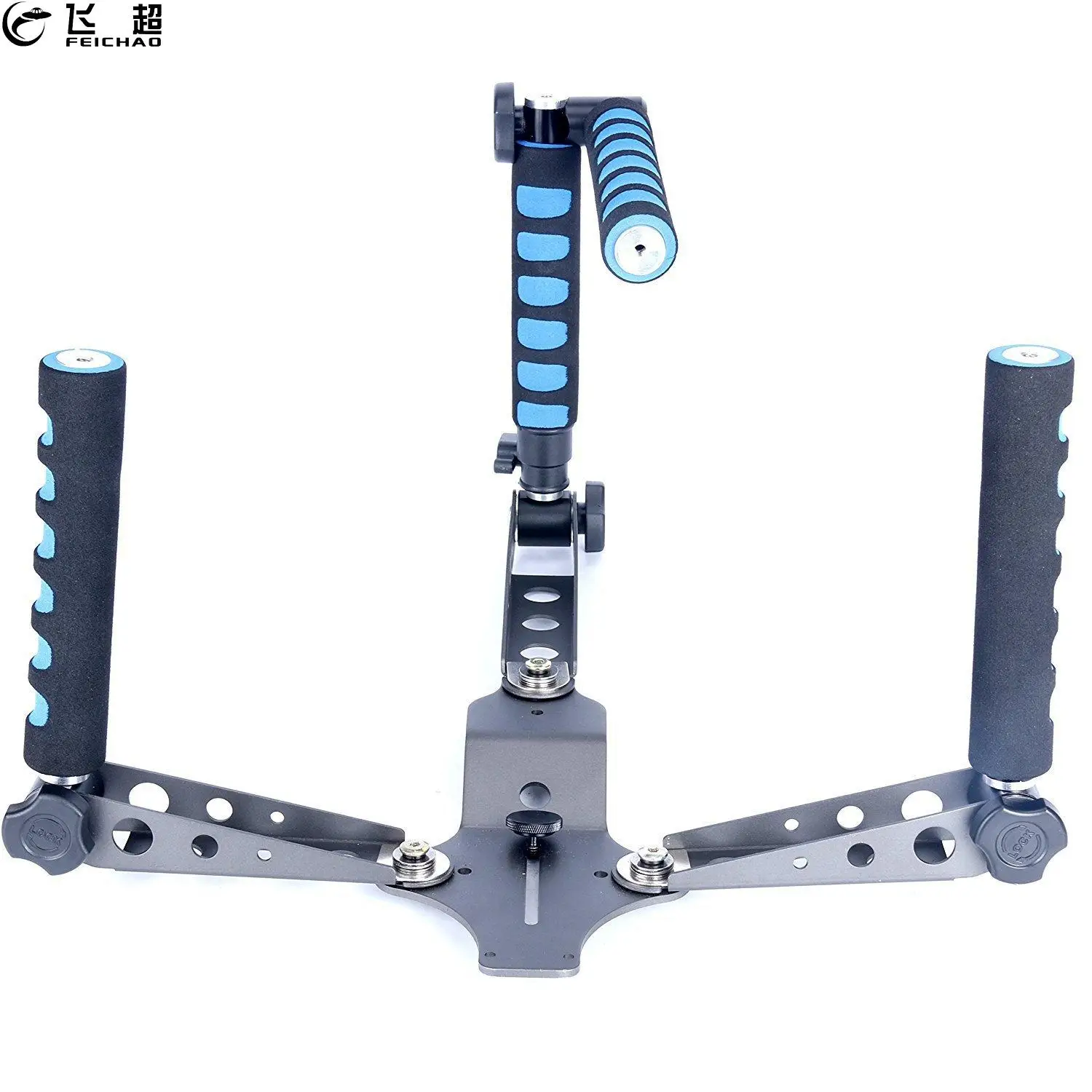 Dual Handheld Hand Grip Stabilizer for SONY Canon Nikon Panasonic Pentax DSLR Camera Shoulder Rig Holder Bracket Stand Tray Kit |