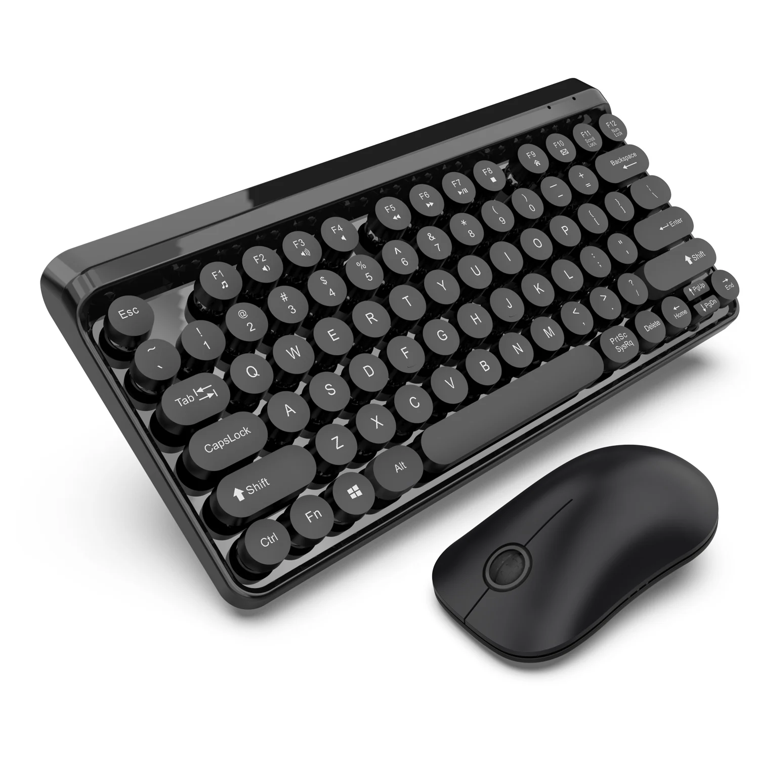 

Fashion 2.4G Wireless Mechanical Keyboard Mouse Set Mini Multimedia Keyboard Mouse Combo for Mac Laptop Desktop PC