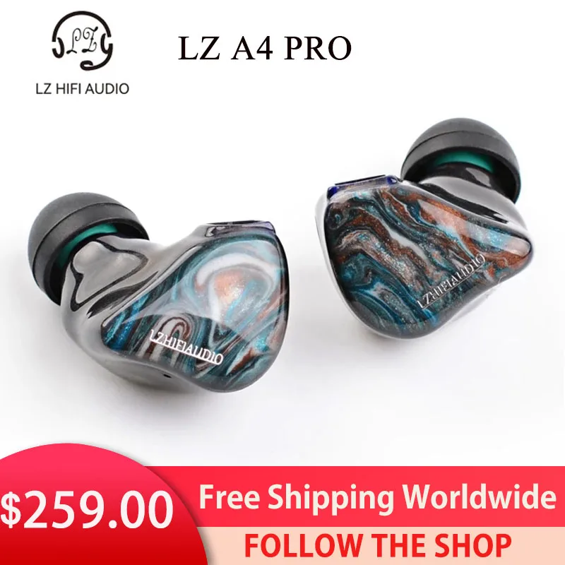 

LZ A4 PRO HIFI In-Ear Earphone 1 CNT Diaphragm DD + 3 Knowles BA Resin Headset Replaceable Filter and Cavity Tuning Hole IEM A7