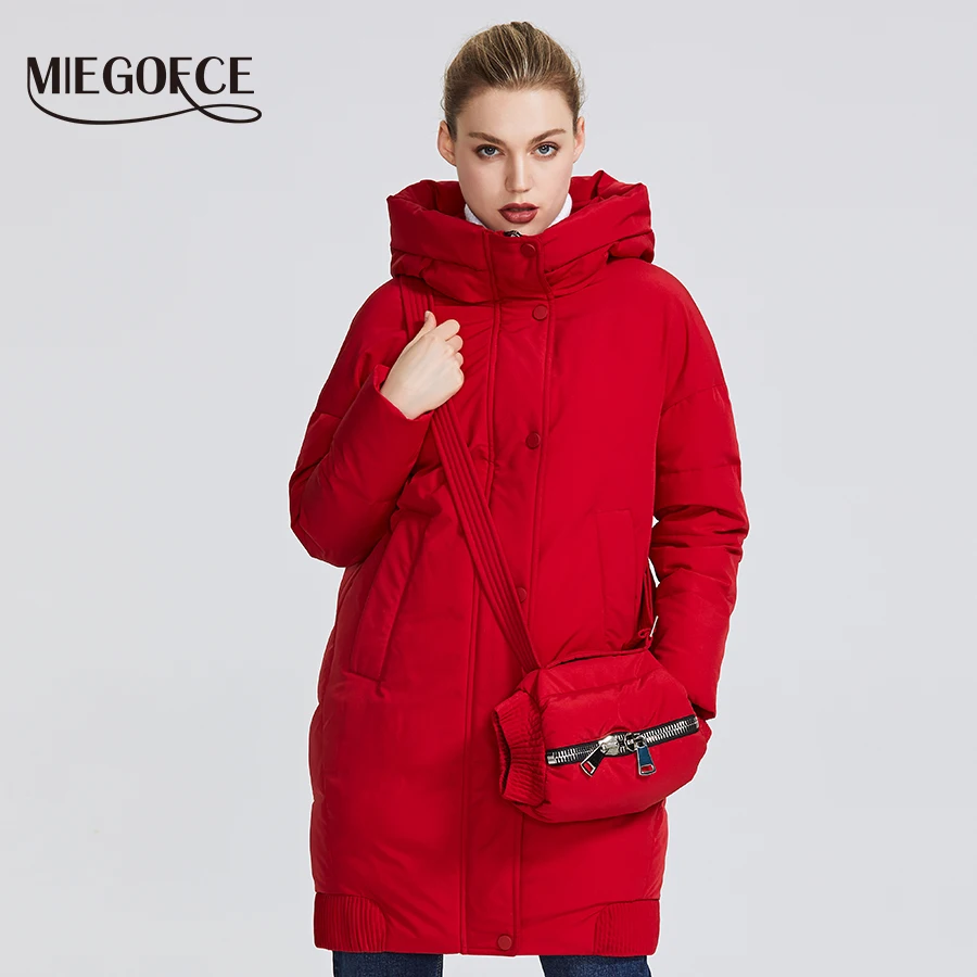 

MIEGOFCE 2019 New winter women's collection Women's Winter Jacket Coats Female Windproof Parka With Stand-Up Collar and Hood