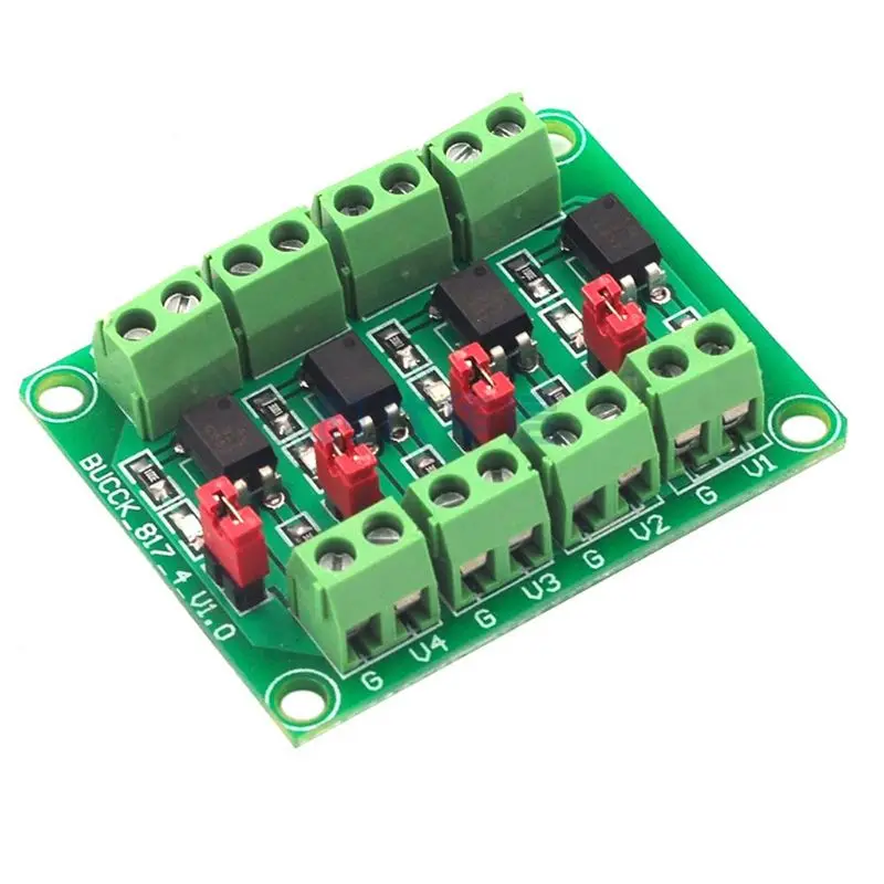 PC817 4 Channel Optocoupler Isolation Board Voltage Converter Adapter Module 3.6-30V Driver Photoelectric Isolated | Электронные