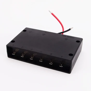 

6 Gang LED Switch Panel with Label Stickers and 15-Pin VGA Cable for 12V-24V DC Car Marine Boat Caravan