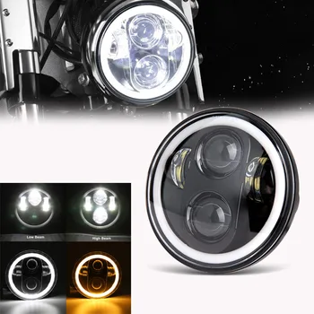 

LED Motorbike Auxiliary HeadLights 5.75" LED Scooter Headlamp Assembly Motorcycle LED Headlight for Harley Motorcyle
