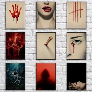 

True Blood Kraftpaper Poster Vampire Painting Abstract Funny Fancy Wall Sticker for Coffee House Bar