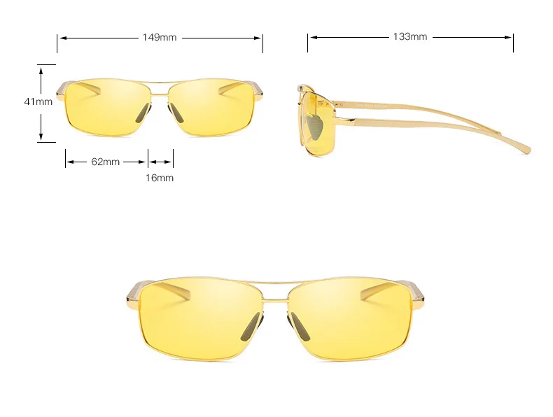 Мужские поляризационные солнцезащитные очки ночного видения, очки для вождения, мужские желтые линзы, очки для вождения, солнцезащитные очки для мужчин, анти-яркие очки Oculos