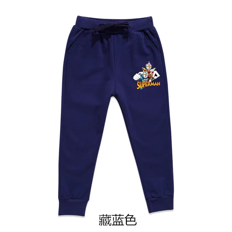 

2019 New Style Korean-style Children Sweater Pants Spring And Autumn Men And Women Crawler Children Cartoon Superman Trousers