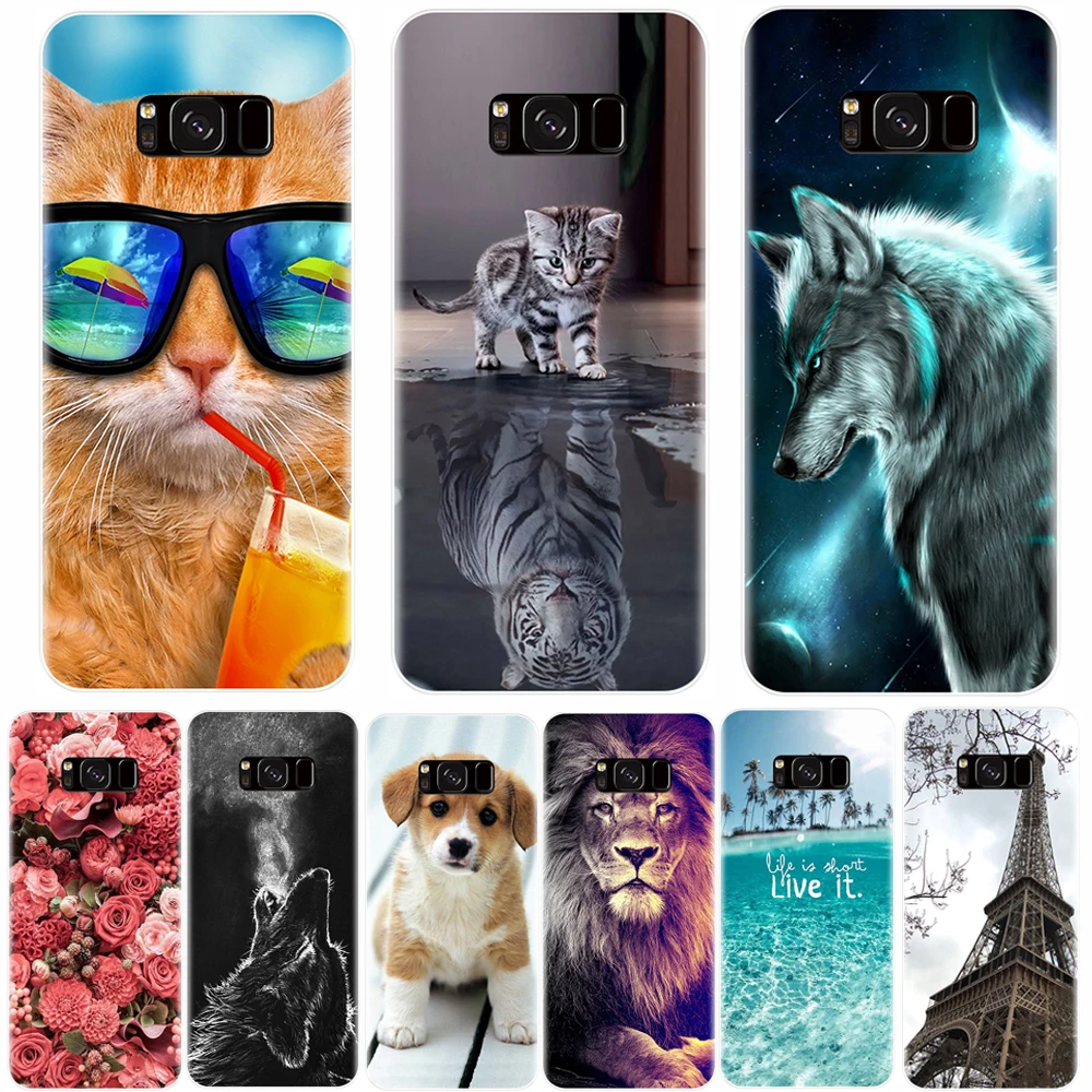 Чехол для телефона Samsung Galaxy S8 S9 Plus мягкий силиконовый чехол из ТПУ с изображением