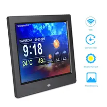 8 дюймовый мульти-Функция Smart WiFi цифровая фоторамка с часами прогноз погоды полный Функция музыкальный плеер видео играть фестиваль подарки
