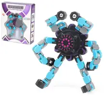 Jouet Gyro mécanique créatif pour enfants, 3Styles de bricolage, anti Stress déformable, rotation du bout des doigts