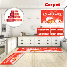 Счастливого Рождества коврик для ванной комнаты спальни кухни коврики нескользящий Пол Дверной коврик полиэстер+ из термопластичной резины пропускающий воздух ковер