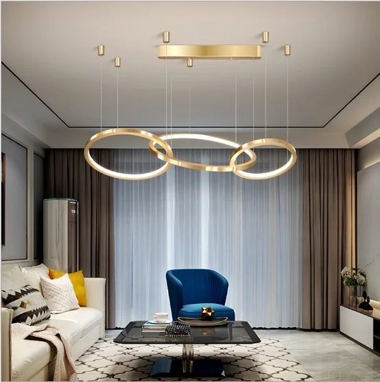 Современная люстра в минималистическом стиле для гостиной, легкая Роскошная домашняя лампа для ресторана, креативное искусство, Скандинавское золото, Современная
