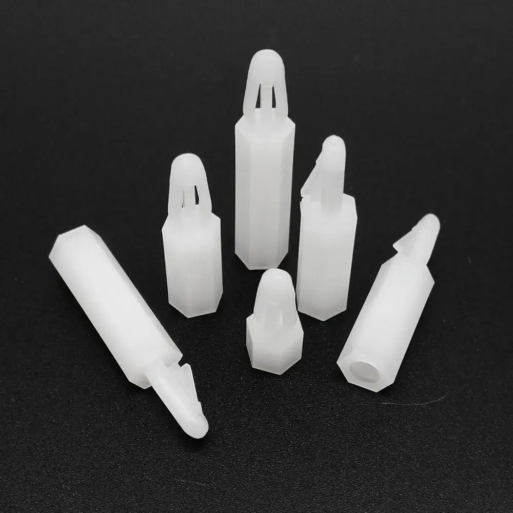 M5 Female White Plastic Nylon Hex Column Standoff Support Spacer for PCB Board 
