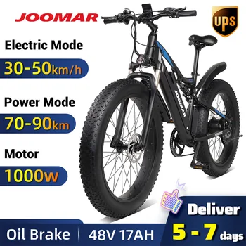 JOOMAR 1000W Electric Fat Bike 4.0 JM03 Plus Ebike 48V 17AH Mountain Bike Snowbike Sport Cycling Electronic Bikes for Adult 1