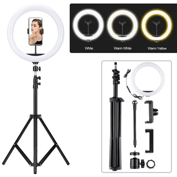 

30CM/12 inch LED Selfie Ring Light Studio Photography Photo Video Ring Fill Light With Tripod for Youtube Makeup Smartphone
