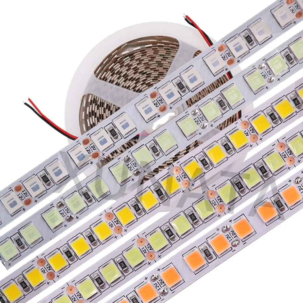 

LED Strip Light 5054 SMD 5M 60/120Leds Flexible Waterproof LED Tape 12V For Kitchen Garden Warm White Super Brighter 5630 5050