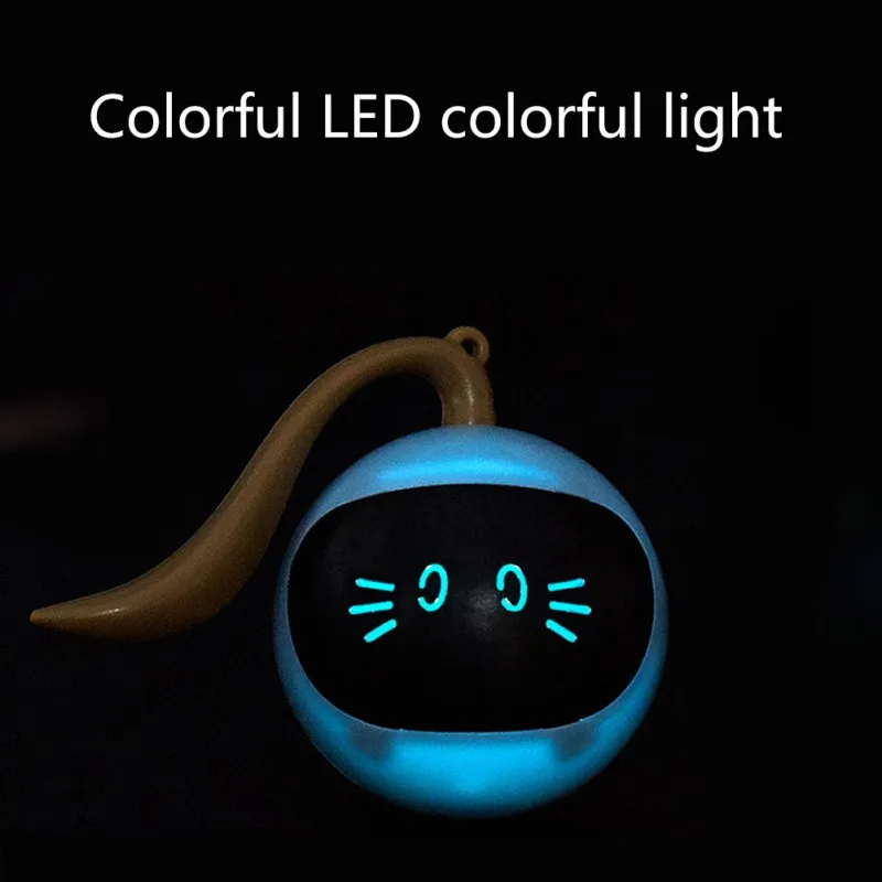 Smart Interactive Cat Toy Colorful LED Self Rotating Pet Ball 2