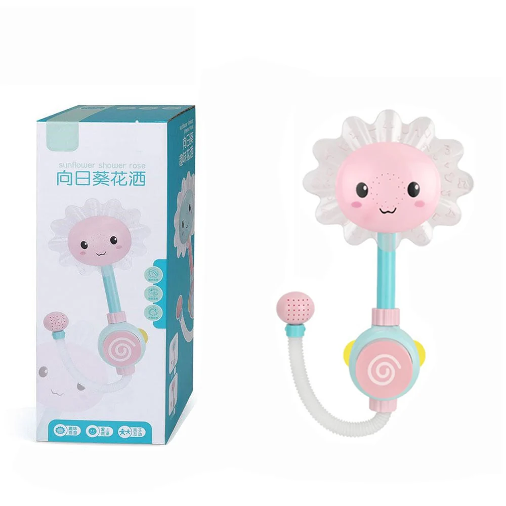 Pink-color box Aby Ванна Игрушечный детский душ голова Подсолнух детские водные игрушки Ванна Душ для купания вода спрей игры ванная комната игрушки для детей - Цвет: Pink-color box