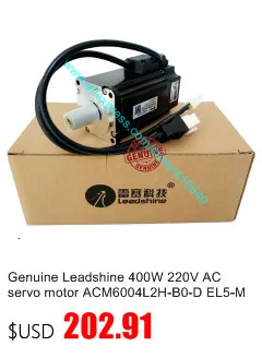 EL5-P0200 Leadshine 400 W L5-400Z AC привод с серводвигателем и 200 Вт Leadshine AC Серводвигатель ACM6002L2H-B0-D-SS с кабелями Connecor
