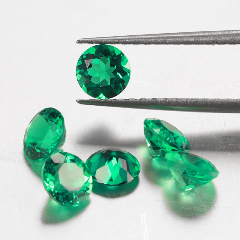 Starszuan 10mm green hydrothermal emerald round shape gemstone beutiful color for fashion jewelry making Starszuan 10mm green hydrothermal emerald round shape gemstone beutiful color for fashion jewelry making