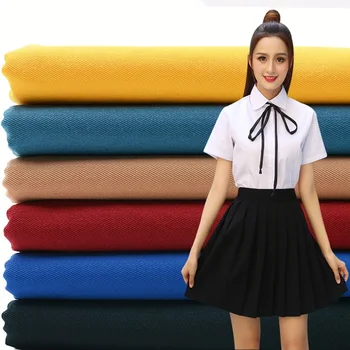 

Polyester cotton blended worsted fabric spring and summer professional work suit school uniform fabric(235g/㎡）