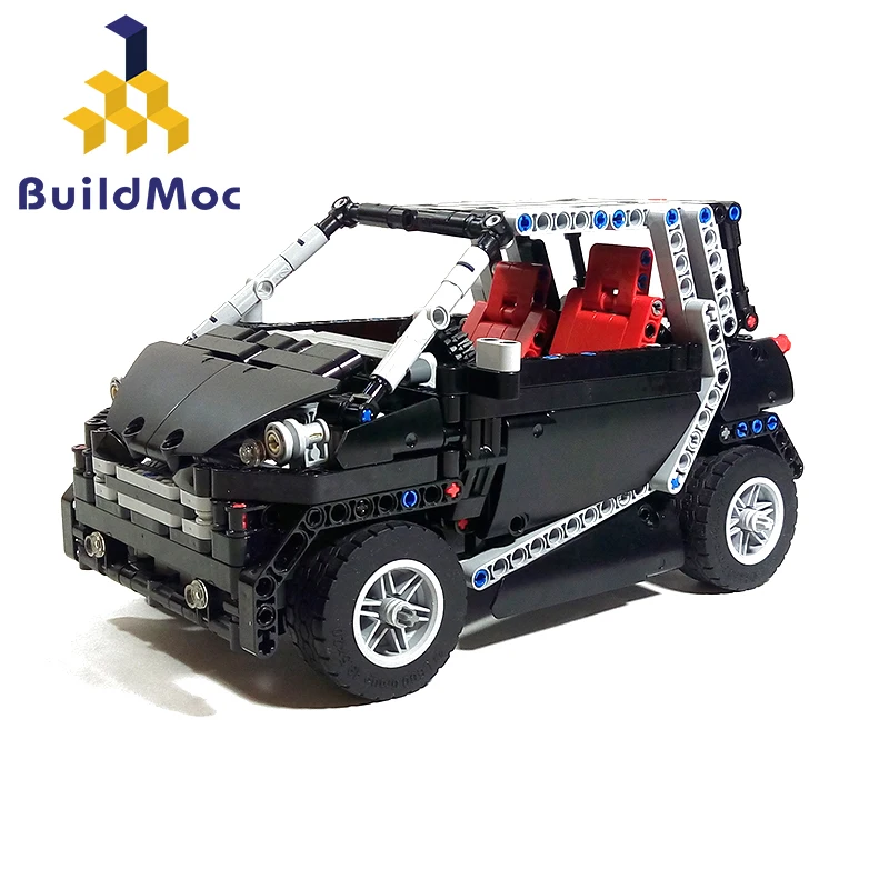 

BuildMOC New Technic Smart Fortwo Vehicles Car Fit Technic Car Model Building Blocks Bricks Toys For kids Gifts