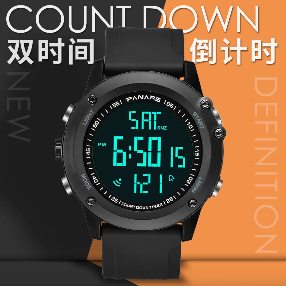 

Panars Hot Selling Korean-style Fashion & Sports Electronic Watch Waterproof Personalized & Creative Two Time Electronic Watch