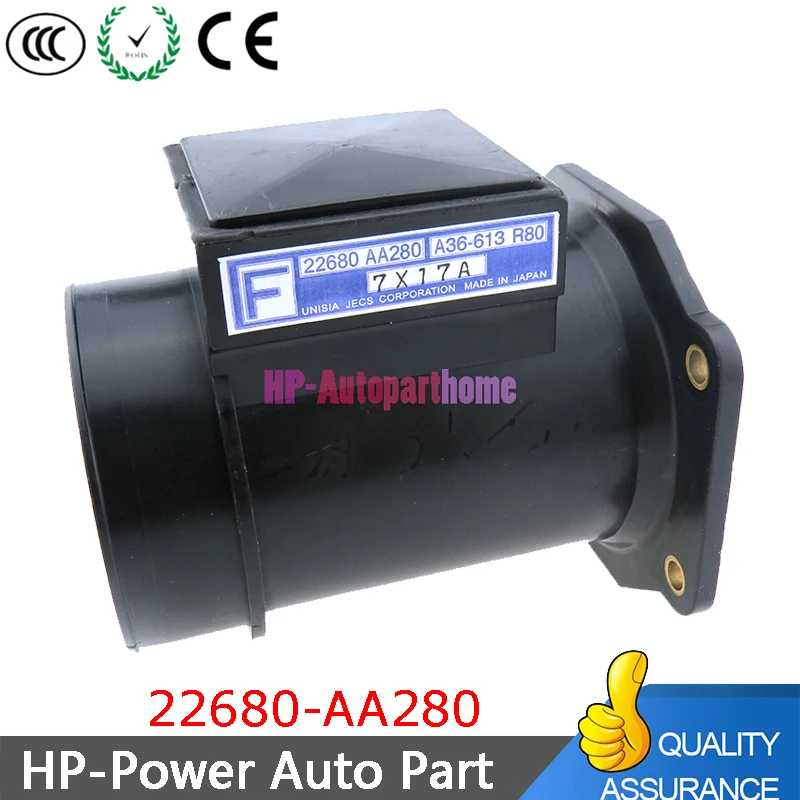 For Subaruu Impreza 2.0l Turbo GT GC GF 1994-00 Mass Air Flow Meter Sensor 22680AA280 22680-AA280 A36613 A36-613 WRX EJ20G IK16