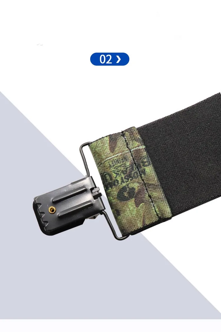 Deepeel, 5 см* 120 см, мужские широкие камуфляжные эластичные ремни, четыре зажима, подтяжки, мужские повседневные штаны, уличные аксессуары, YK625