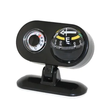 

Auto Compass Thermometer 2 in 1 Dashboard car decoration Guide ball Car Accessories Interior Ornaments Outdoor travel essential