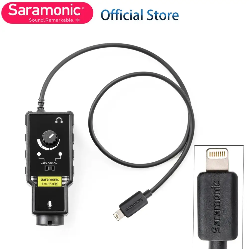 Новый микрофон Saramonic SmartRig Di XLR и гитарный интерфейс 6 3 мм с сертифицированным MFi