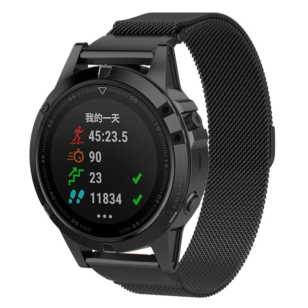 БЫСТРОРАЗЪЕМНАЯ Миланская петля для Garmin Fenix 6 6X6 S 5X 5s 5 ремешок для часов 20 мм 22 мм 26 мм браслет для Garmin Forerunner 945
