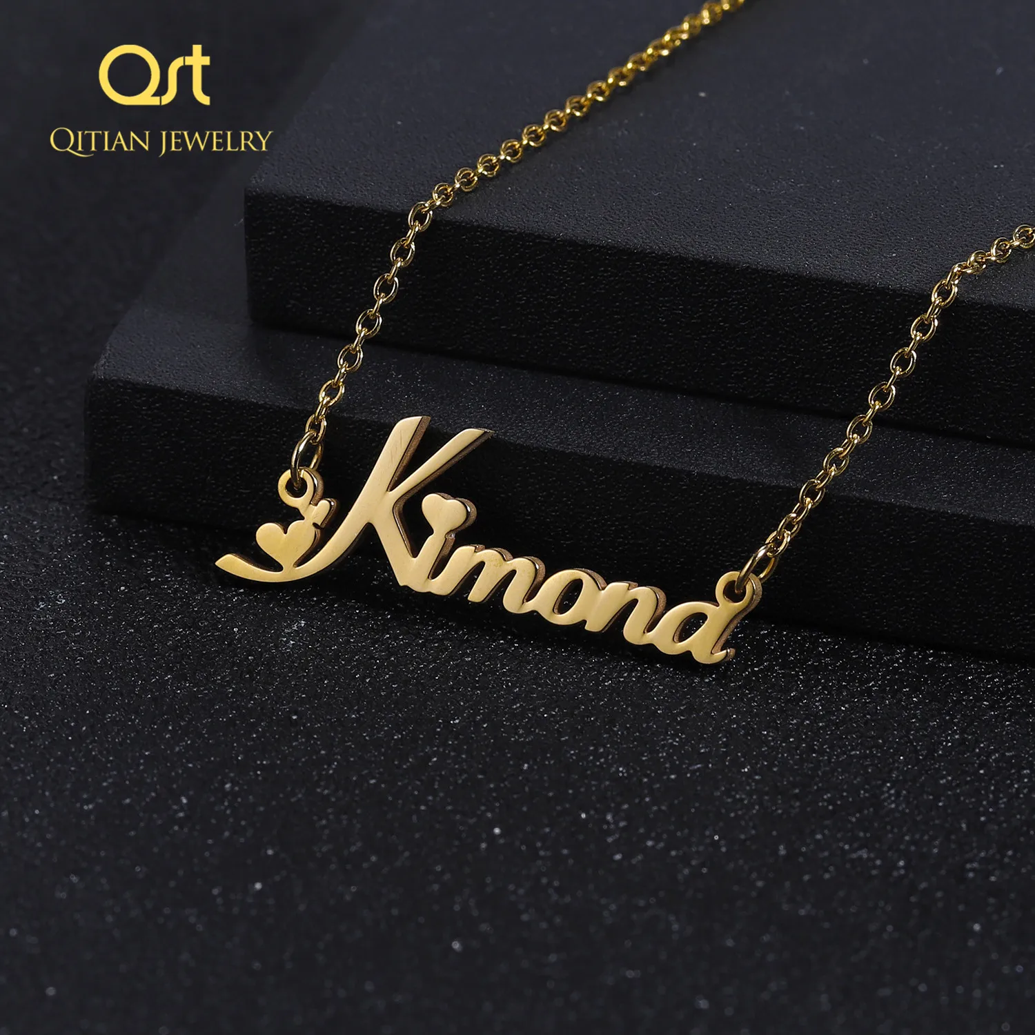 Maria Style Nameplate Necklace Solid 