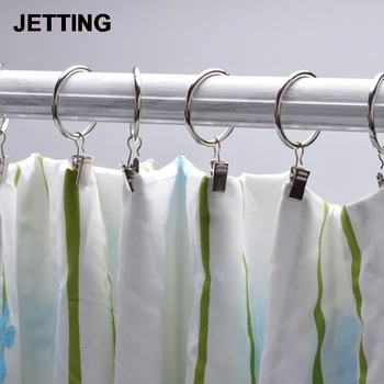 

Wholesale 10 pcs/set Practical New Window Curtain Clip Metal Curtain Drapery Rings Eyelets