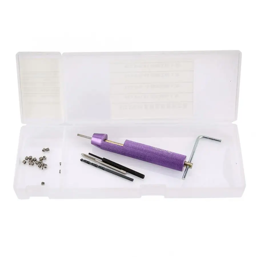 

thread repair tool M2.5*0.45 Screw Threaded Inserts Repair Tool Set Wire Insert Installation Kit helicoil thread repair kit
