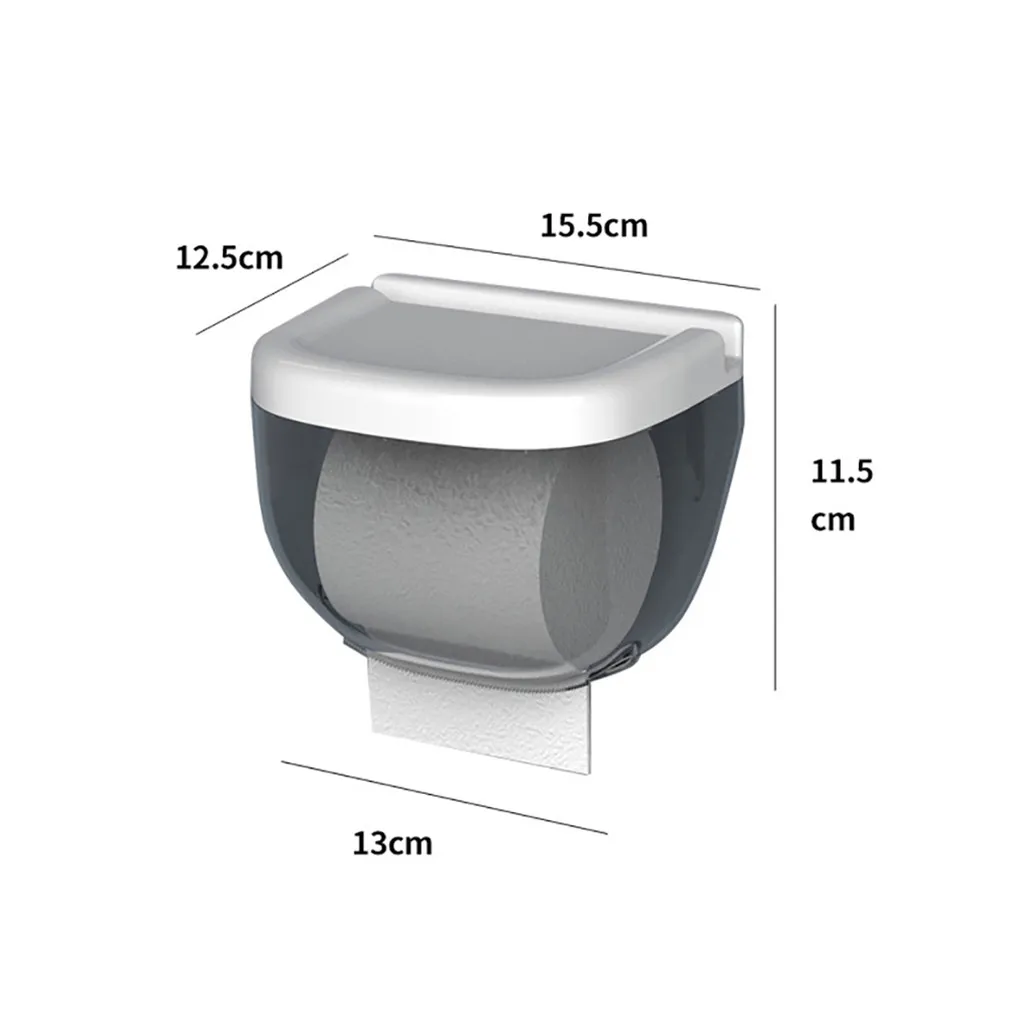 Waterproof Toilet Paper Holder Mobile Phone Storage Shelf Wall Mounted Rack New paste oval Wall-mounted Tissue box