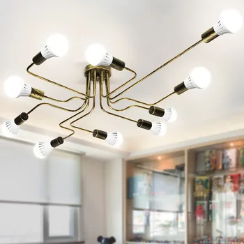 

Modern LED Ceiling Chandelier Lighting E27 10Heads Living Room Bedroom Chandeliers creative_ Home Lighting Fixtures High quality