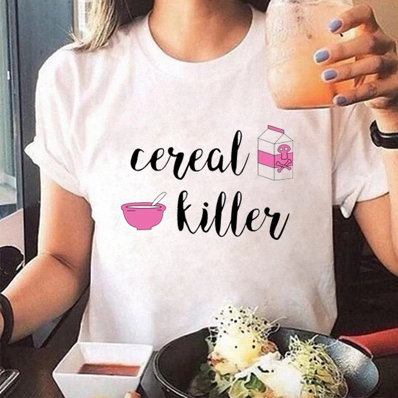 

WVIOCE Harajuku Woman Tshirt Funny Letter Printed Ladies T Shirt Hip Hop Women Shirts Summer Top Streetwear Female Clothing