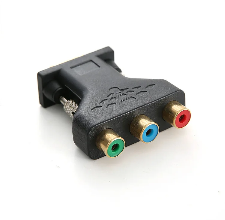 VGA RCA Adapter 3RCA Video Female To HD 15 Pin VGA Converter Style Component Video Jack Adapter vga cable adapter,vga cable,vga to av converter,vga to hdtv adapter