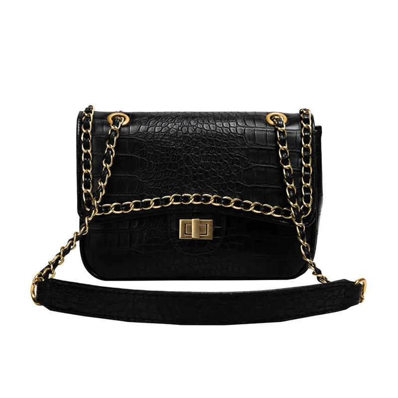 

Women Messenger Bag Crossbody Bags Alligator Hasp Small Square Female Shoulder Lady Handbag Design Chain Leather Luxury Clutch