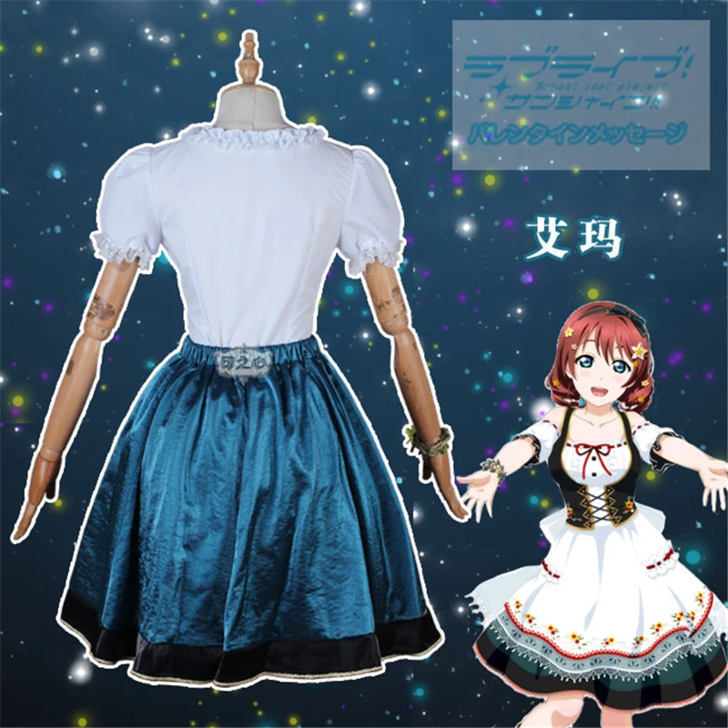 Аниме Love Live School Idol фестиваль платье для косплея Эммы Верде вечернее H| |