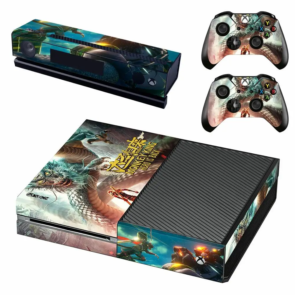 GSTM2883 Король обезьян: Герой наклейки на заднюю панель для Xbox one кожа Виниловая Наклейка для Xbox one консоль Kinect два контроллера Скины - Цвет: GSTM2883