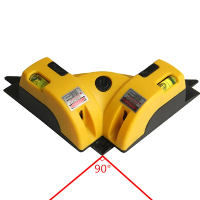 90 Degree Right Angle Vertical Horizontal Chalk Line Projection Level Tool for Floors SDF-SHIP
