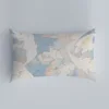 Pastoral style pillowcase Nordic flower pattern cushion cover car backrest pillowcase living room sofa home pillowcase single 5