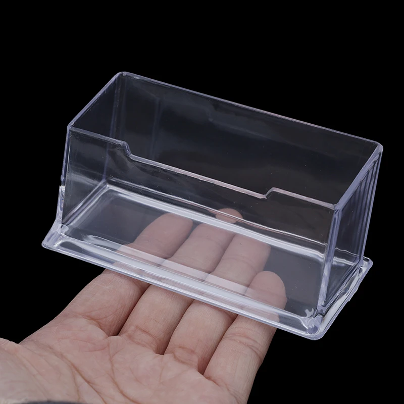 

1 PCS Plastic Business Card Holder Display Counter Desktop Gift Card Stand Clear