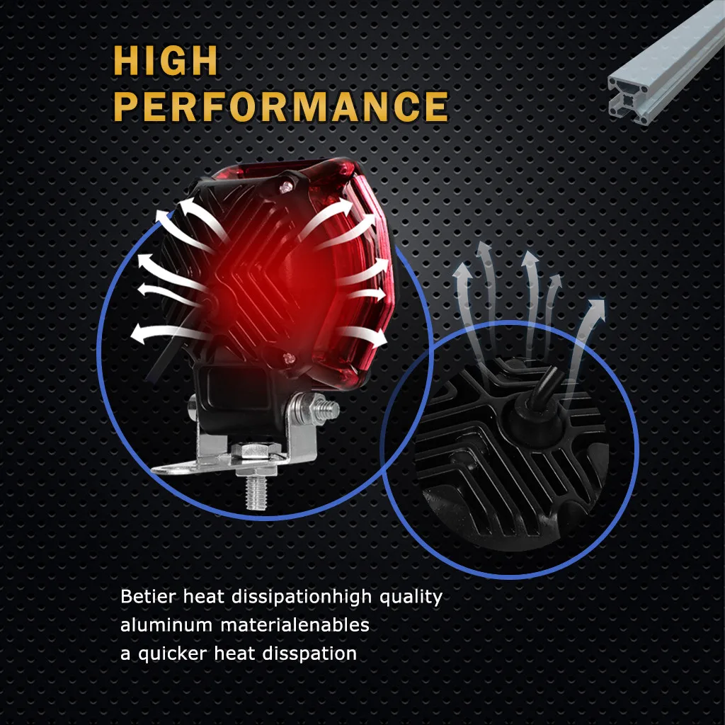 Светодиодный светильник для работы Hi low Beam вождения мотоцикла 9 30 в светодиодный