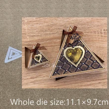 Дизайн ремесло металла высечки треугольная подарочная коробка украшения скрапбук альбом бумага карты ремесло тиснение высечки