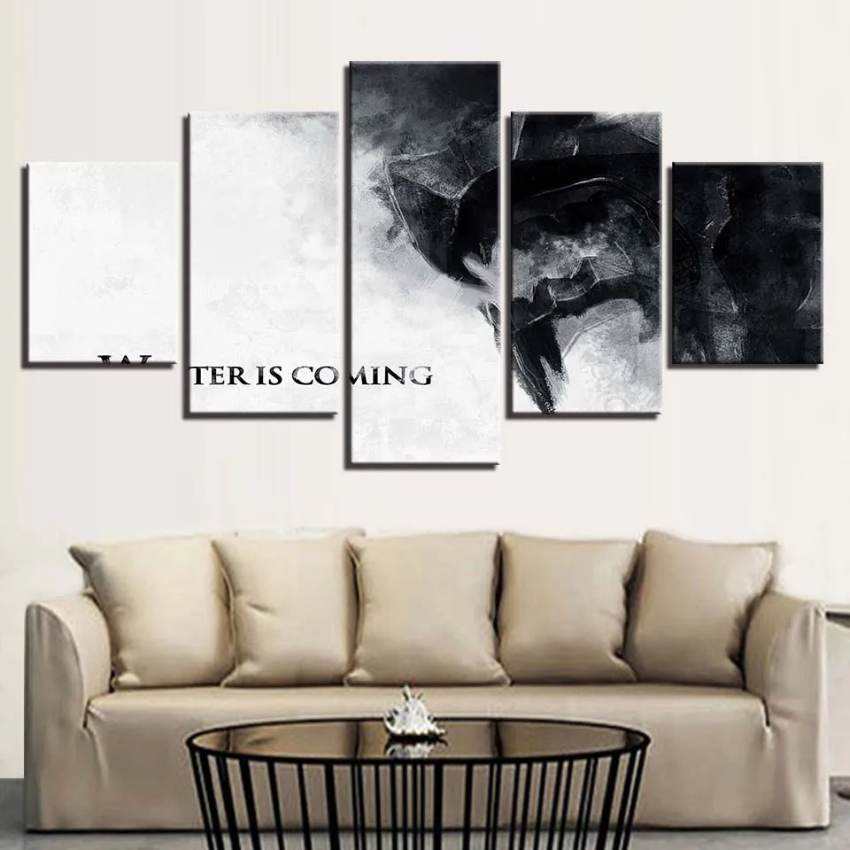 

Abstract sketch winter 5 pcs Modern Home Wall Decor Canvas Picture Art HD Print Painting On Canvas for Living Room