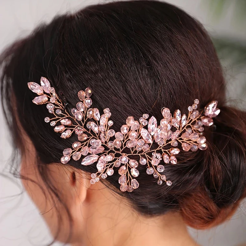 Bride Wedding Rhinestones Headband Crystal Hair Accessories Bridal Headpiece for Women hair accessories bridal hair accessories