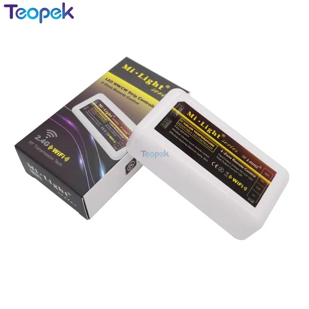 Miboxer CCT светодиодный контроллер Диммер FUT035 10A+ 2,4 г 4-зоны Беспроводной RF сенсорный пульт дистанционного управления FUT007+ Wi-Fi, iBox2 для CW/WW светодиодный полосы