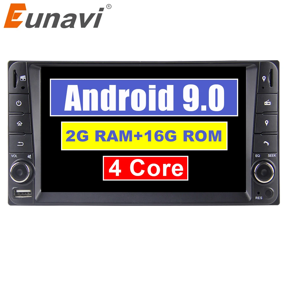 Eunavi 2 din 7 дюймов Android 9 0 автомобильный Радио мультимедийный плеер для Toyota Hilux VIOS | Мультимедиаплеер для авто -32870104556